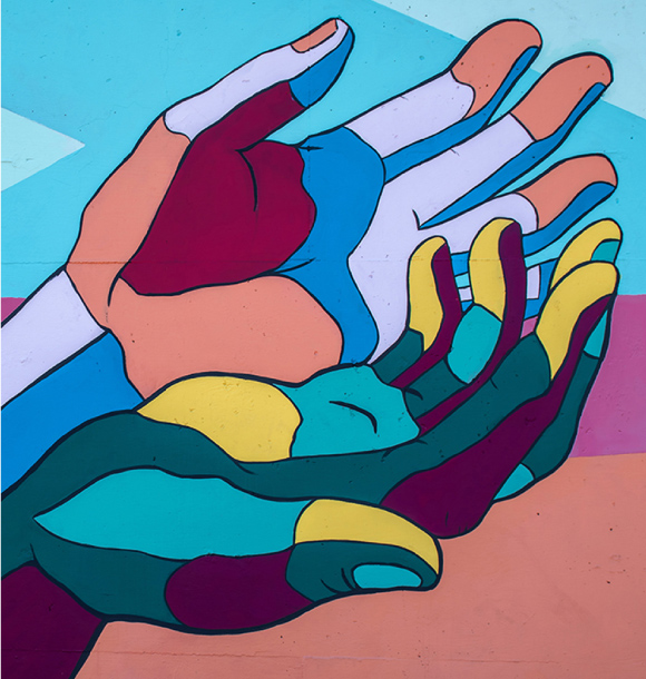 Artistic portrayal of hand