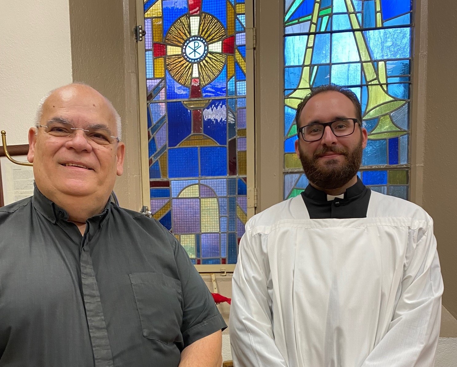 Fr. Larry and Jesus Intern